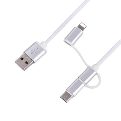 China Universal Charging All Electronics Equipment Mobile Phone Multi Charger Micro Type C 8pin 3 In 1 Usb Charging Cable for sale