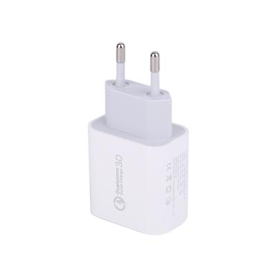 China Mobile Phone EU Plug PD 18W Adapter Quick Charger QC3.0 USB Charger Wall Charger for sale