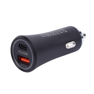 China New 36w Ring Fast Car Charger Dual Cell Phone Ports Usb Palladium Aluminum Car Accessories Charging for sale