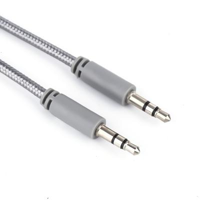 China Car Cable 1m Auxiliary Jack 3.5mm Male To Male Audio Extension Cable For Car Speaker Wire Line for sale