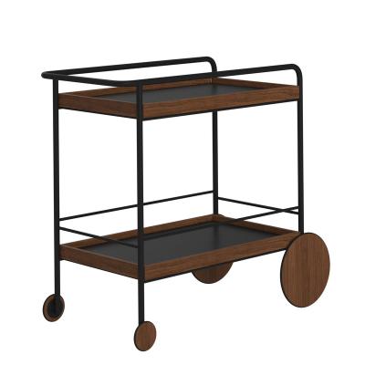 China EUROPEAN Designer Serving Cart Bar Table for Hotel and Home Sydney Trolley Serving Bar Wooden Outdoor Serving Bar Cart for sale