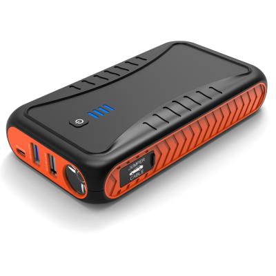 China Smart LCD Display Portable Mini Jump Starter 8000mAh 12v Jump Starter Power Bank with Car Emergency Tool for Roadside for sale