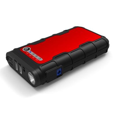 China mini 12000mAh Li-PO lithium battery portable jump starter supplier for jumpstart 4000cc gasoline car for sale