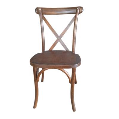 China Stackable dark brown x back chair for sale