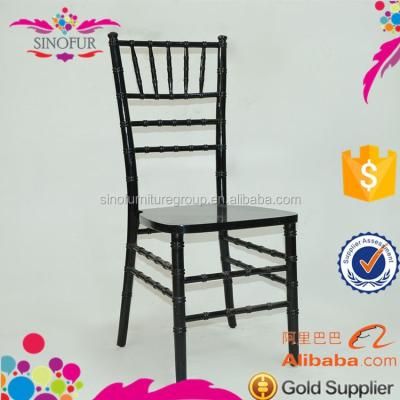 China solid wood sinofur factory black wedding chair for sale