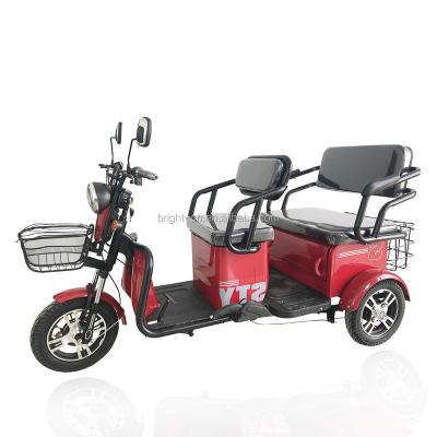 China China Factory Price Steel CE Approved 650w Cheap 3 Wheel 3 Seat Passenger Electric Tricycle for sale