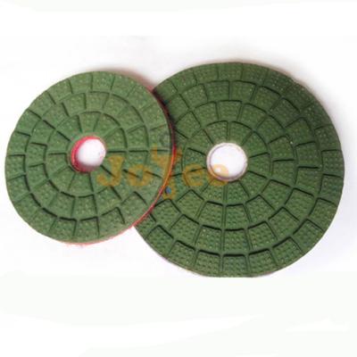 China 3inch D80MM Wool Finish Polishing Green Buff Polishing Pads For Floor Stone for sale