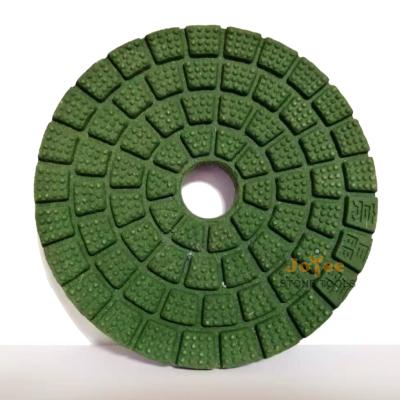 China 4inch D100MM Wool Finish Polishing Green Buff Polishing Pads For Floor Stone for sale