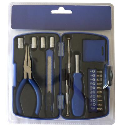 China 21pcs Household Tool Kit Household Hand Repair Promotional Gift With Clear Dressing Tool Kit Tool Kit for sale