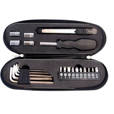 China 22pcs diy tools tin box tool kit top quality tool kit top quality seco toos hardware home tools best tools for sale