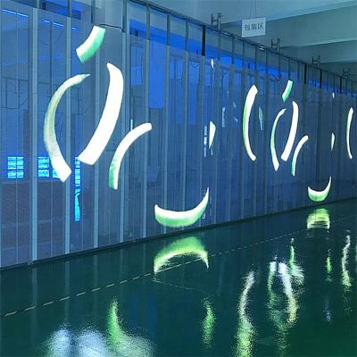 China LED Video Display MPLED 6500CD High Brightness Under Sun Glass Cheaper Price LED Display Transparent LED Screen for sale