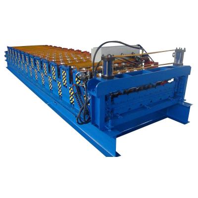 China Building Material Stores Buy Ibr Trapezoidal Double Layer Roof Press Roof Sheet Machine Roll Forming Machinery for sale