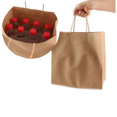 China High Quality Recycled Materials Kraft Paper Shopping Bag Handle Paper Bag Shoe Paper Bag for sale