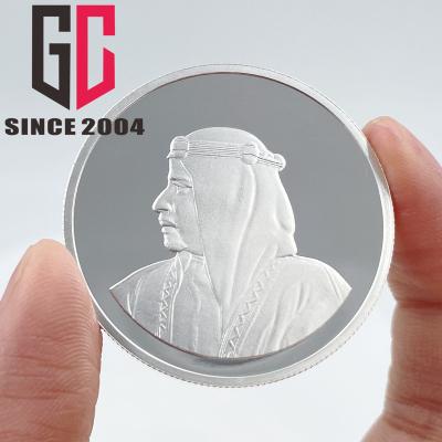 China Eco-friendy 12 Years Factory Custom Metal Military Challenge UAE Silver Coin for sale