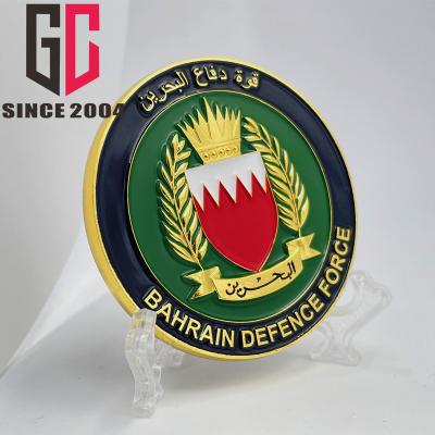 China Eco-friendy 12 Years Factory 3D Qatar Custom Government Metal Military Challenge Coins for sale