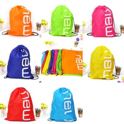 China RFID Factory Promotion Sport Polyester Backpack Custom Logo Drawstring Bag for sale