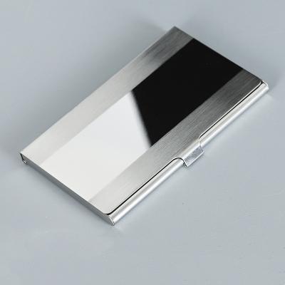 China Fashion factory custom logo quality stainless steel luxury card holder for sale