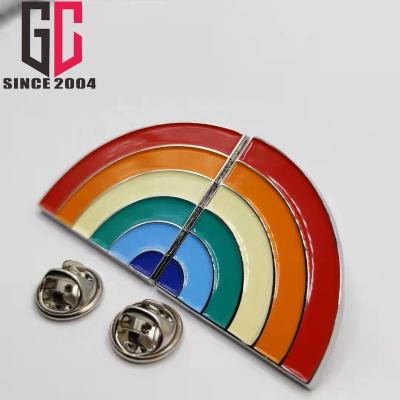 China Europe 12 Years Lapel Metal Badge Souvenir Enamel Factory Wholesale Custom Rainbow Soft Hard Pin for sale