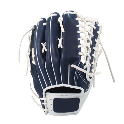 China Full Grain Leather Refined Logo Genuine Leather Flexible Shell Embroidery Baseball Glove for sale