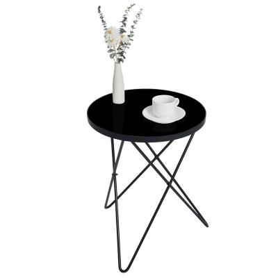 China Fashionable Nordic Modern Style Furniture Small Round Glass Dining Table Coffee Table for sale