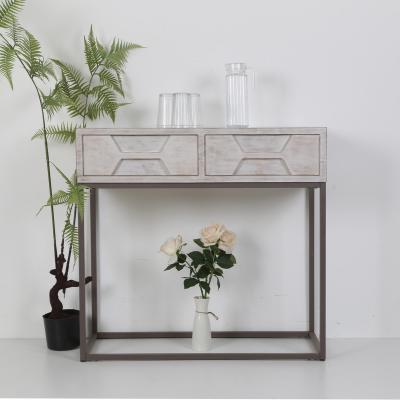 China Simple Tile Design Style Design Metal Frame With Drawer Office Living Room Side Table for sale