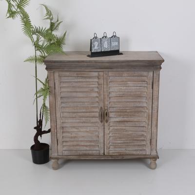 China Large Retro Design Furniture Wooden Breathable Wardrobe Storage Cabinet Sideboard Cabinet for sale