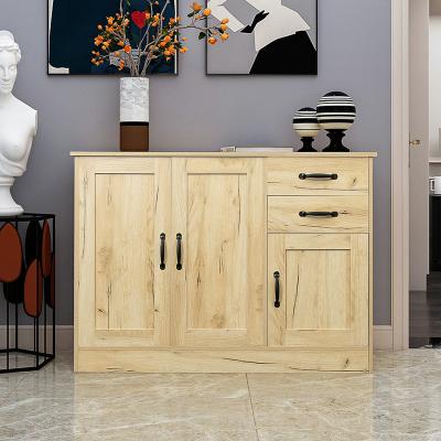 China Modern Modern Wood Grain Design Wooden Kitchen Island Sideboard Dining Console for sale