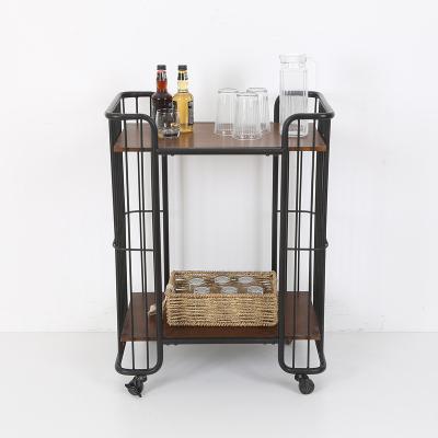 China Contemporary Bar Furniture Removable Bar And Double Dining Car Shelving With Metal Guardrail for sale