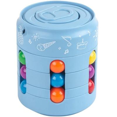 China Hot Sale STRESS RELIEVER/LIGHTWEIGHT Cube Square Magic Wiggle Person Toy Magic Can Beans Tip Finger Novelty Spin Tops Wiggle Toy for sale