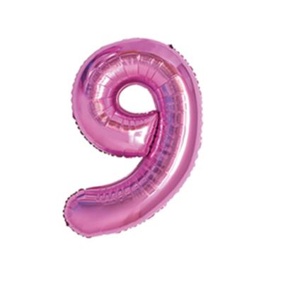 China Gift Toy Popular 40 Inch Pink Digital Number Helium Foil Balloon for Birthday Wedding Party Decor Baby Shower Supplies for sale