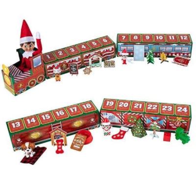 China Advent Train 2021 Advent Calendar Christmas North Pole Advent Calendar DIY Gift Train for Kids for sale