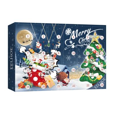 China Christmast Ornament Advent Calendar Toy Pack 2021 24 Days Christmas Countdown Calendars Sensory Toys Set Surprise Gifts For Party Favor for sale