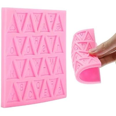 China Viable Silicone Letter Fondant Mold Decorating Baking Chocolate Mold Baking Tool For Kids Birthday Party for sale