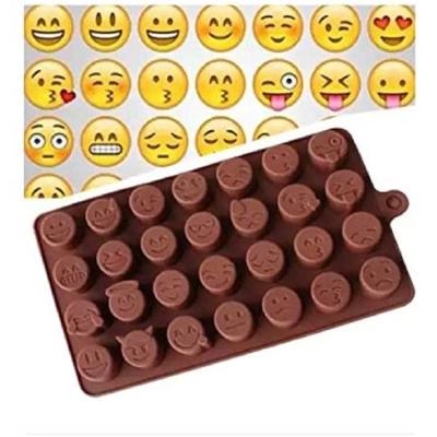 China Amazon Selling Smile Style Silicone Chocolate Mold Viable Hot Candy Ice Cube Jelly Mold Baking Tool for sale