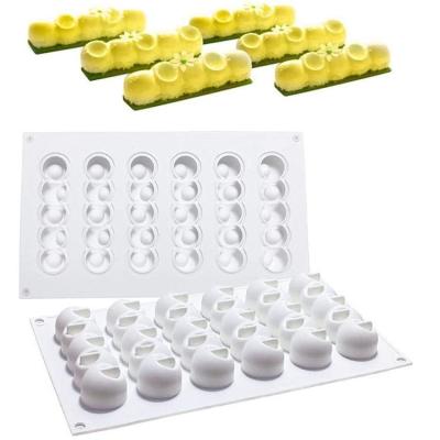 China Amazon Selling 6 Tier Cavitie Travel Sustainable Hot Mousse Cake Concave Ball Molds Kitchen Baking Tools for sale