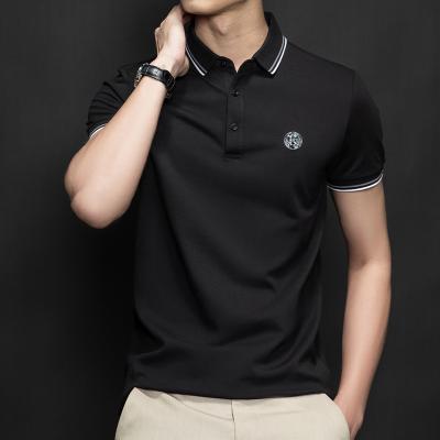 China 2022 Hot Sales Short Sleeve Men's High Quality Cotton Polo Shirt Casual Elastic Quick Dry Anti-wrinkle Summer Custom Made For Men for sale