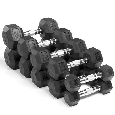 China News Dumbbell Universal 2023 Hexagonal Rubber Hex Dumbbells Hex Dumbbell Set for sale