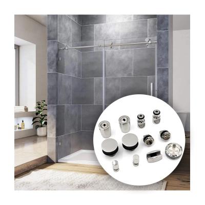 China Modern Shower Room High Quality Hardware Frameless Sliding Glass Door System for sale