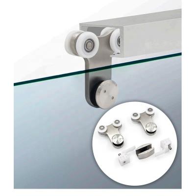 China 304 Stainless Steel Modern Bathroom Black Shower Door Systems Sliding Doors Roller Hardware Accessories for sale