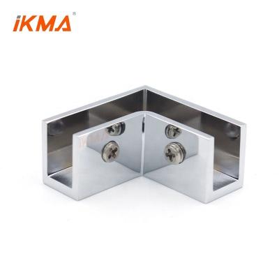 China Bathroom factory wholesale or 50*50 45*45 brass clip for american 0 degree glass clamp door glass frame clip for sale