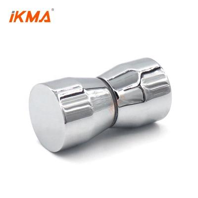 China Modern high quality decorative chrome 304 stainless steel glass door knobs for shower room for sale