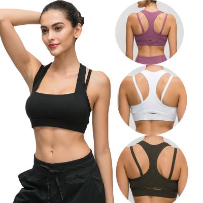 China Wholesale Breathable Fitness Ladies Sports Bra Top Custom Made Yoga Sports Bra OEM Logo Womens Gym Active Wear Bra for sale