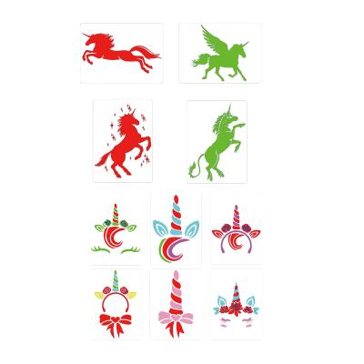 China Kids Drawing / Art Stencil 6pcs Set Unicor Animal Plastic Stencils For DIY Template Drawing Painting Stencils for sale