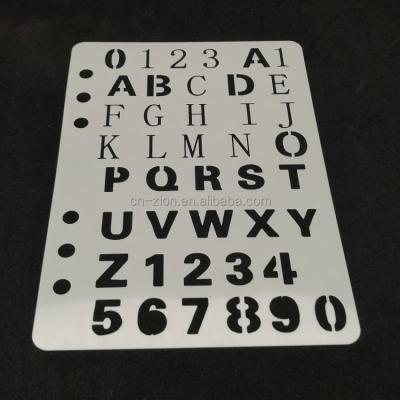 China Plastic Template Kids Mylar DIY Numbers Letters Drawing Stencils / Template For Scrapbook for sale