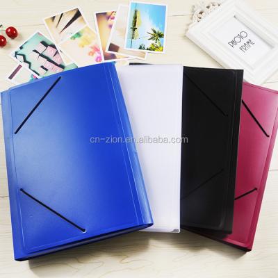 China Gift High Quality Environmental Protection PP Bungee Folder Expanding Color Logo Business Custom Folder for sale