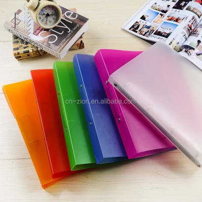 China Gift 2 Hole Thickening Clear Colored PP Folder Custom Business Folder for sale