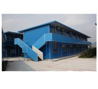 China Modern Lightweight EPS Sandwich Panels Steel Structure Prefab Flat Roof House Porta Cabins for sale