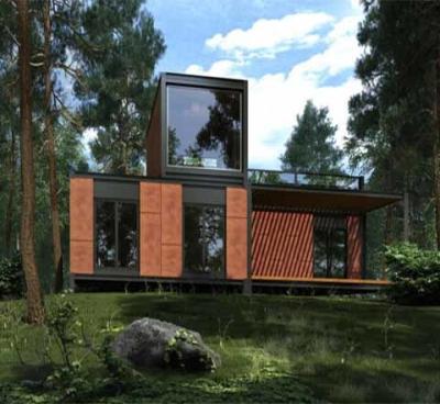 China Modern New Arrival Wooden Container House Log Cabins Glass Wooden House German Prefab for sale