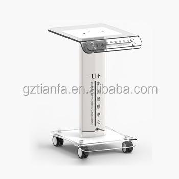 China Spa Eco-friendly Aesthetic Acrylic Facial Hair Salon Trolley Trolley Equipment Acrylic Beauty Trolley for sale