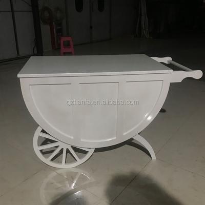 China Eco - Friendly Wooden Candy Cart Wooden Display Candy Carts For Wedding Decoration for sale